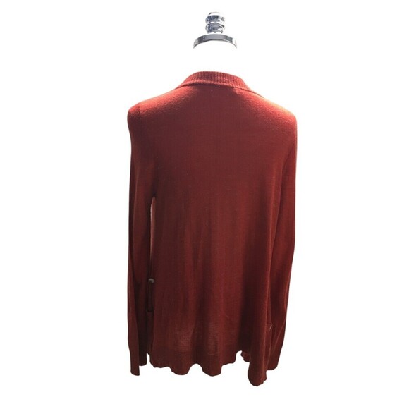 Moth Cardigan Women's Size Medium Orange Long Sleeve Sweater Wool Blend - Picture 2 of 9
